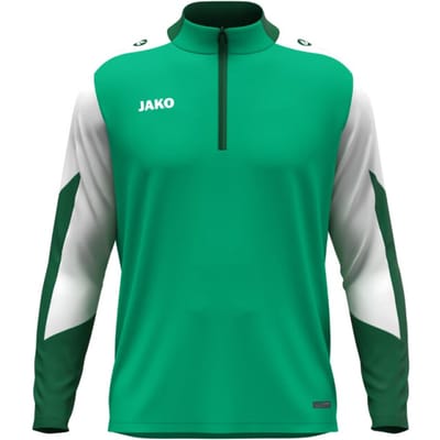 Jako Dynamic Ziptop Kinderen - Groen / Wit / Donkergroen | Maat: 116