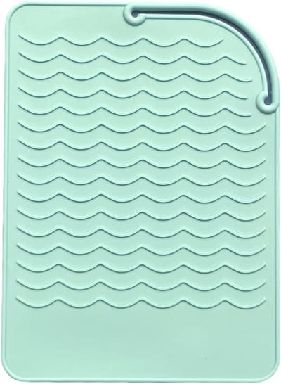 Gereedschapshoes - Hittebestendige mat Krulijzeren zak - Oppervlakken Beschermen - Hittebestendig tot 250C - 217 x 156 cm - Groen