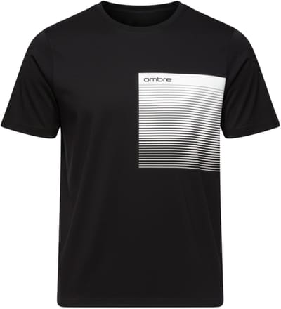 OMBRE T-shirt - Katoen - Korte Mouw Zwart S