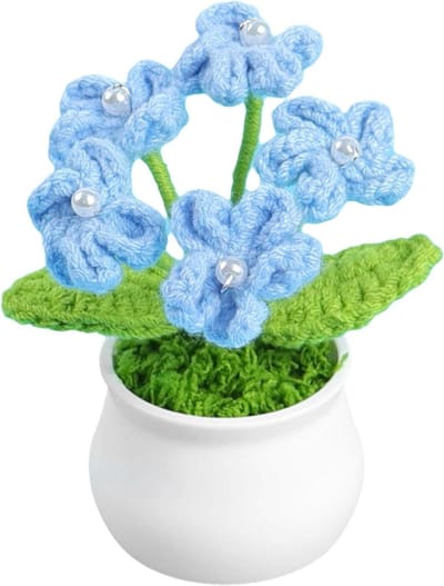 EGoods - Gehaakte bloemen potplanten boeket voor thuiskantoor decoratie.