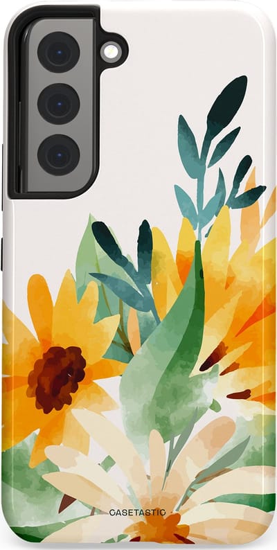 Casetastic Hoesje Geschikt voor Samsung S22 - Stijlvolle Beschermende Duo-layer Case - Zomergloed