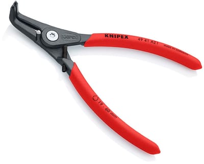 Knipex 49 41 A21 Precisie-borgveertang Geschikt voor borgringen Buitenringen 19-60 mm