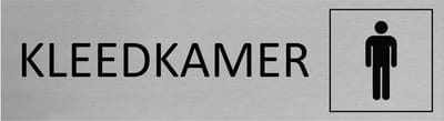 CombiCraft Aluminium deurbordje Heren kleedkamer 165x45mm - per stuk