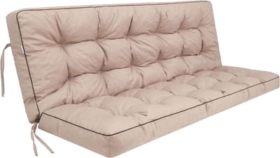 Bankkussen Zitkussen - Tuinkussen Palletkussen - Buiten Zitten Ontspannen - UV-bestendig Kleurecht - 140 x 49 cm - Beige