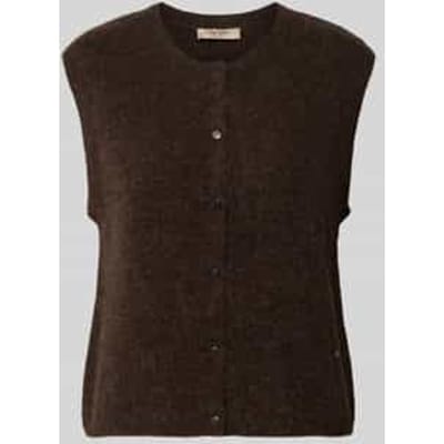 Regular fit cardigan van elastische alpacamix met knoopsluiting