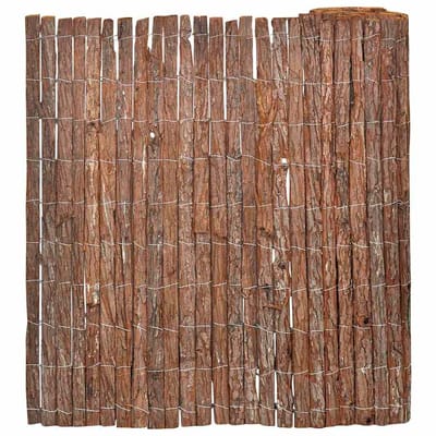 vidaXL Schorsschutting 100 x 600 cm Schors Bruin