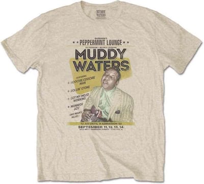 Muddy Waters - Peppermint Lounge Heren T-shirt - S - Creme