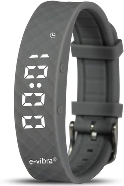 Trilalarm Herinnering Horloge - Medisch Horloge - Discrete Herinneringen - Maximaal 12 Alarmen - 40 gram - Grijs