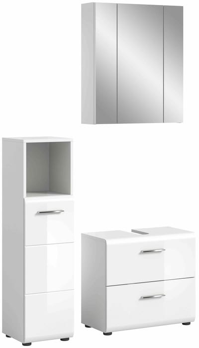 IJs badkamercombinatie wit hoogglans MDF TZ wit NB - 32x105x185cm