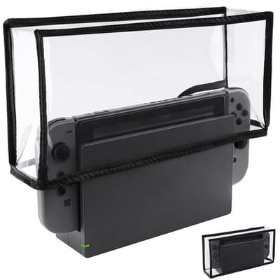 2-delige set Stofbeschermhoes – Beschermhoes – Krasbestendige, waterbestendige en stofbestendige hoes – Stofhoes voor consoledock – Geschikt voor Nintendo Switch en Switch OLED – 28,8 x 14,8 x 6,5 cm