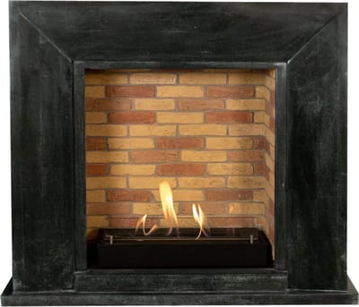 Xaralyn Bio-ethanol haard - Nero BST-SBP - zwart gepolijst natuursteen - 3 KW verwarming - haardombouw inclusief inbouwhaard - schouw