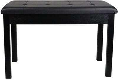 Livista Pianobank – Klassieke Piano Kruk – met Opbergruimte – Comfortabele Zitting – 70 x 30 x 48 cm – Zwart