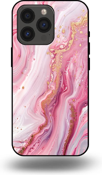 Smartphonica Telefoonhoesje geschikt voor iPhone 13 Pro met marmer opdruk - TPU backcover case marble design - Roze geschikt voor iPhone 13 Pro