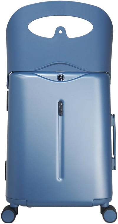 MiaMily Carry-On - Handbagage koffer - Ride-on voor kinderen - Met zitje tot 100kg - TSA slot - Slate blue - Kinderkoffer