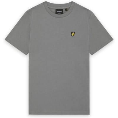 Lyle & Scott Plain T-shirt Polo's & T-shirts Jongens - Polo shirt - Grijs - Maat 152/158