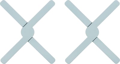 Krumble Pannenonderzetter - Opvouwbare Siliconen pannenonderzetter - Pan onderzetter - Pannenrooster - Opvouwbaar - Set van 2 - Blauw