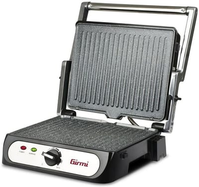 Elektrisch Grillapparaat - Contactgrill Plancha - Binnen Grillen - Roestvrij Staal - 2000 Watt - Zilver