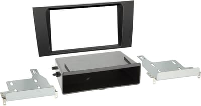 2-DIN Paneel geschikt voor with pocket Audi A4 (B5) 1999-2001 Kleur: Zwart