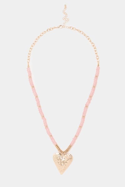 Yours Goudkleurige Ketting Met Kralen En Hartvormige Hangersize ONE