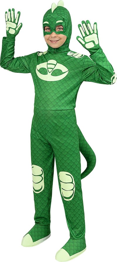 FUNIDELIA Deluxe Gekko Kostuum -PJ Masks - Maat: 107-113 cm