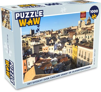 Puzzel Het uitzicht over Cagliari vanaf de Olifantentoren - Legpuzzel - Puzzel 1000 stukjes volwassenen