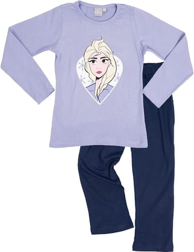Disney Frozen Pyjama - Elsa - Katoen - Lila/navy - Maat 98/104
