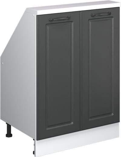 Vicco Rion Kast voor schuine wand – met 2 deuren Antraciet landhuis/wit