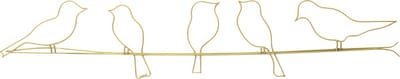Art for the Home Metal Art Vogels op draad goud 60x12,5cm