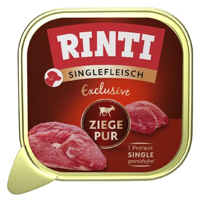 10x150g RINTI Single Meat Exclusive Geit nat hondenvoer