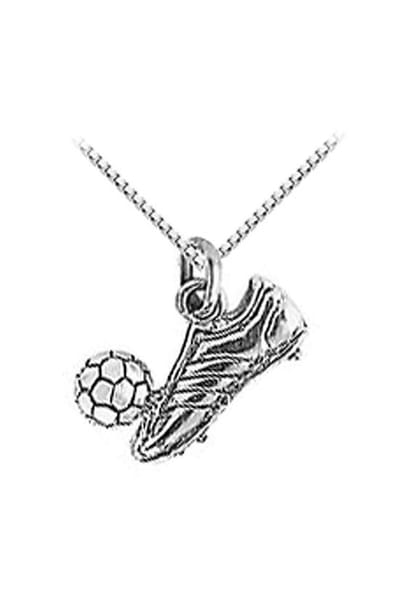 Montebello Ketting Voetbalschoen - 925 Zilver Gerhod. - Sport - 11x17mm - 45cm