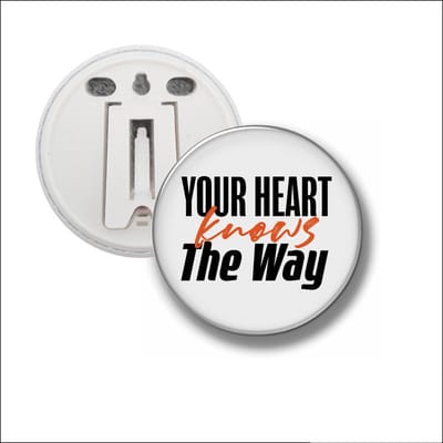 Button Met Clip 58 MM - Your Heart Knows The Way