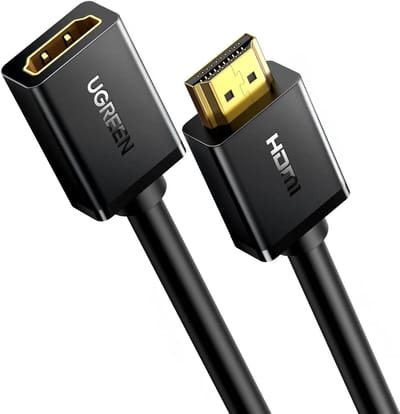 Ugreen - HDMI - - (mannelijk) - HDMI - (vrouwelijk) - 2.0 - 4K - adapterkabel - 1m - zwart - (HD107)