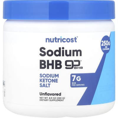 Nutricost, Sodium BHB, goBHB®, sans saveur, 8,9 oz (250g)