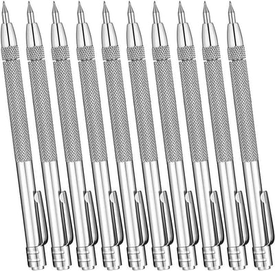 Kraspen Set - Graveerpen - Decoreren Glas - Met Magneet - 10 Stuks - Wolfraamcarbide