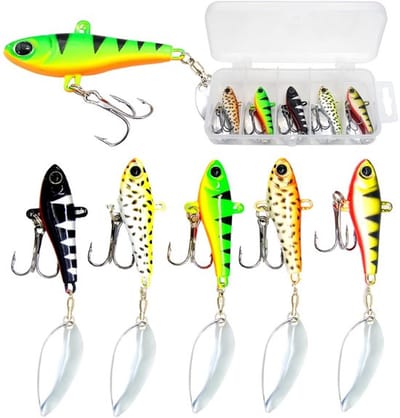 Jig Spinner-set 5 stuks 20 g - Kunstaas Snoek - Kunstaas Baars - Jigset met Box - Lasergeslepen Haken - Bedrieglijk Realistisch Design