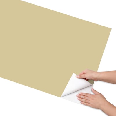 Coloray Meubel Wrap Folie - Romig Meubelfolie - 65x130 cm - Decoratiefolie Zelfklevend Mosterdkleur - Meubelfolie Zelfklevend - Minimalist Meubelfolie - Wrapfolie Keuken - Wanddecoratie - Achtergronden en patronen
