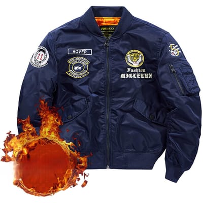 Katoen Verdikt Geborduurd Vliegpak Jas Stoere Kerel Amerikaanse Kleding Tooling Jas XXXL black