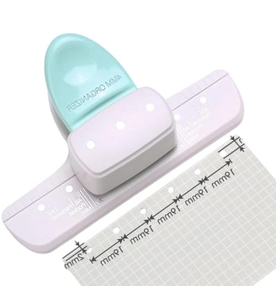 Papieren Perforator - Gatpons Gereedschap - Binder Scrapbook Maken - Compact Opvouwbaar Design - 3/6 Gaten - Zwart