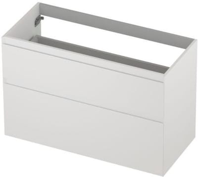 INK - Onderkast 2 Laden Greeploos Gelakt 45gr A-symmetrisch - 1000x450x650 Mm - Mat Wit