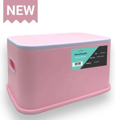 Opstapje Kind - Max 100kg - Roze - Antislip Krukje - WC Krukje - Kinder Opstapjes - WC Trainer - WC Kinderhulp - Toilet Trainer - Peuter - Opstapje - Kruk - Opstapkrukje - Baby Opstapje - Veilig - Keuken Opstapje - Trapje