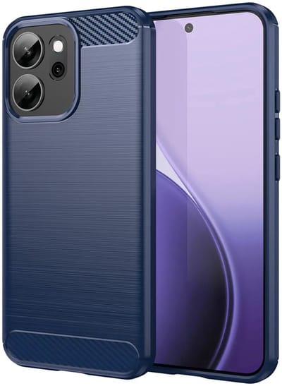 Hoesje geschikt voor Oppo Reno14 F/FS - Techsuit Carbon Silicone Back Cover - Blauw