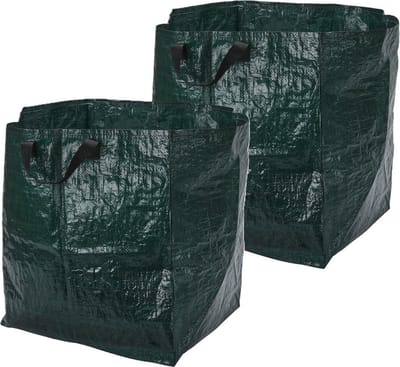 Progarden Tuinafvalzak - 2x - opvouwbaar - groen - 75 liter - bladeren opruimen