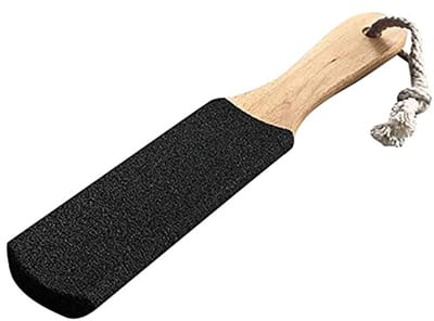 Dailygoods- Voetvijl Professionele Eeltverwijderaar - Houten Handvat - Antislip Ergonomisch - Draagbaar en Lichtgewicht - Waterdicht Ontwerp - Voetrasp