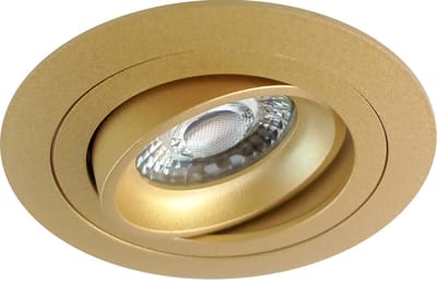 Spot Armatuur GU10 - Pragmi Alpin Pro - GU10 Inbouwspot - Rond - Goud - Aluminium - Kantelbaar - Ø92mm