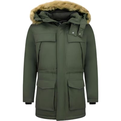 Parka Jas Heren - Met Bontkraag - Groen