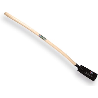 Kabelschop AD zwart 14 cm,  ½  opgebogen, onderkant recht  met batsesteel 130 cm