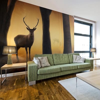 Fotobehang – Behangpapier - Fotobehang - Deer in his natural habitat 350x270 - Artgeist
