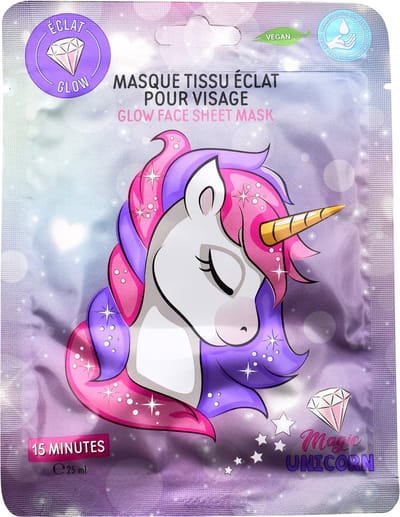 Unicorn Gezichtsmasker - Hyaluronzuur - Roze Grapefruit - Enkelvoudige verpakking