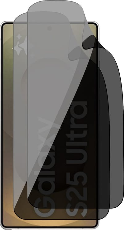 Privacy Screenprotector geschikt voor Samsung Galaxy S25 Ultra - 2x FlexGuard Screen Protector