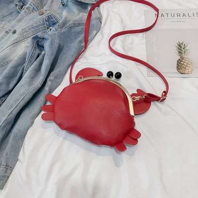 Nieuw Niche Design One-shoulder Crossbody Tas Leuke Rode Krab Tas Gepersonaliseerde Oorclip Tas gray